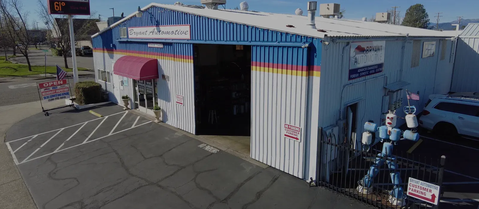 The Bryant Automotive shop on Churn Creek Road in Redding, California